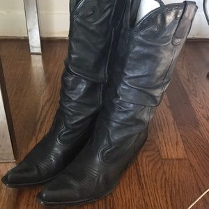 Black cowboy boots